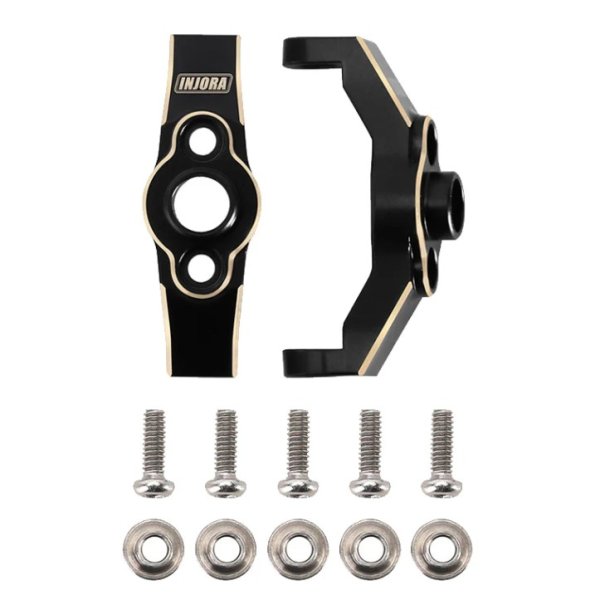 画像1: INJORA 真鍮製キャスターブロックCハブ BK 1/18 RC 4M-05BK (1)