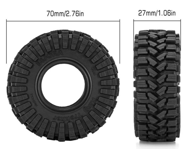 画像2: INJORA 1.3インチ 70*27mm キングトレッカー A/T (T1314) YQT-1314 (2)