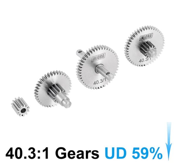 画像1: INJORA オーバードライブ アンダードライブ ステンレス製トランスミッションギアセット 1/18 TRX4M用 4M-36 (1)