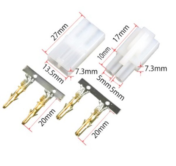 画像2: (S10)7.2Vコネクター（ゴールド)1ペア	2713 (2)