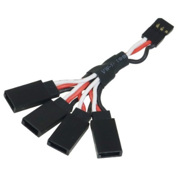 画像1: RX四股コネクター20GAワイヤー9ｃｍ(フタバタイプ）3886-4 (1)