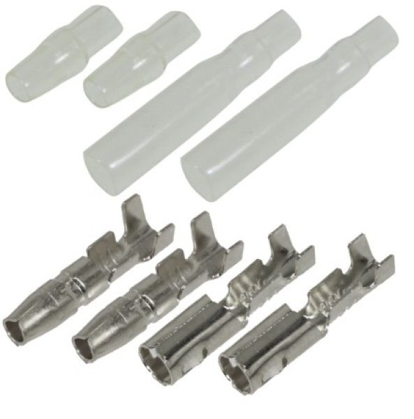 画像1: (S10)軽量モーターコネクター(シルバー)1ペア 003 (1)