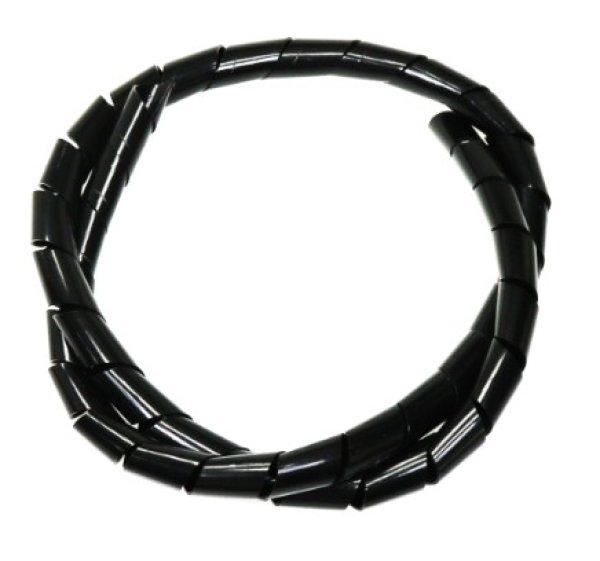 画像1: スパイラルチューブ8mm(ブラック)30cm 2876-8BK (1)