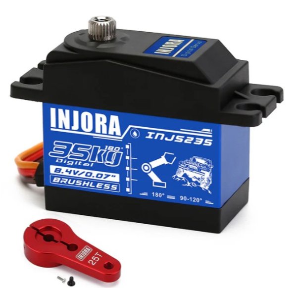 画像1: INJORA 防水ブラシレスサーボ 大トルクデジタルサーボ FB4_INJS235_Arm (1)