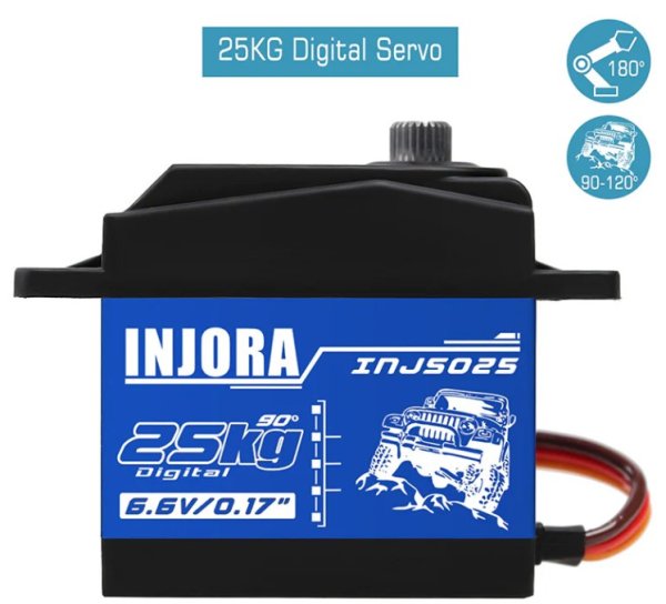 画像1: INJORA 25KG 大トルク防水メタルギア デジタルサーボ RCモデル用 NJS025 (1)