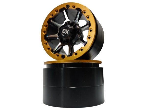 画像4: 1/10RC 2.2in ビードロック 8本スポークホイール 2個 (4)