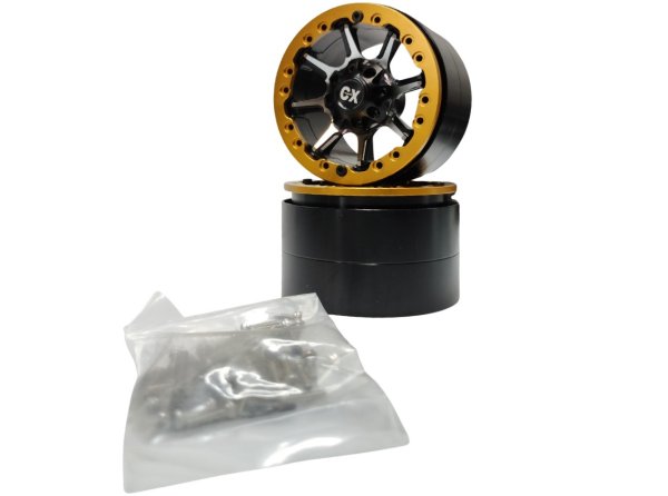 画像3: 1/10RC 2.2in ビードロック 8本スポークホイール 2個 (3)