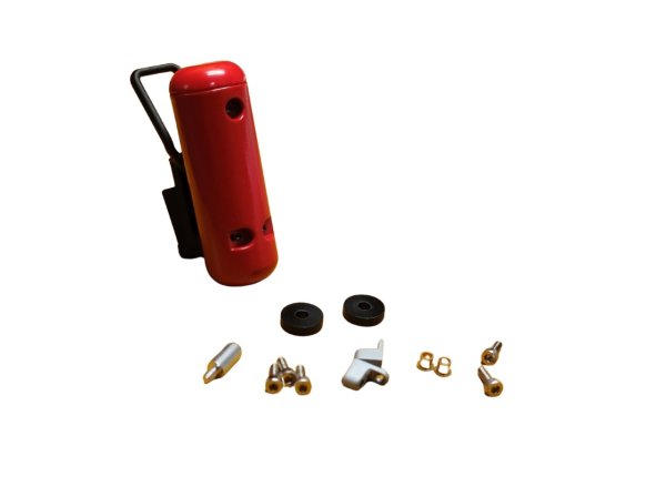 画像1: エアコンプレッサー 1/10 赤 ミニチュア (1)