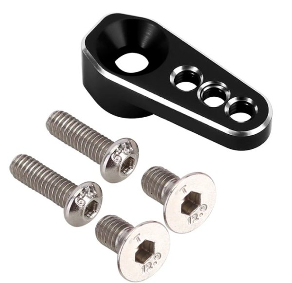 画像2: INJORA 25T アルミ製サーボホーン 1/18 TRX4M 純正サーボ用4M-12BK (2)