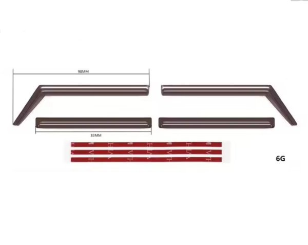 画像2: メタル ドアバイザーセット (TRX4ーM K10) 1/18RC (2)