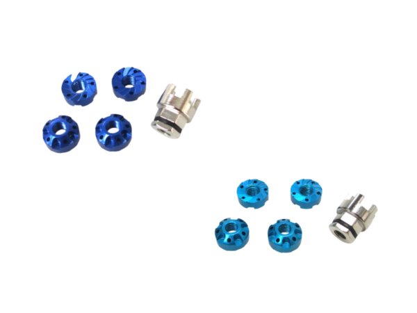 画像1:  SPスケール・ホイルナット（4mm）「BL」ボス付 3919 (1)