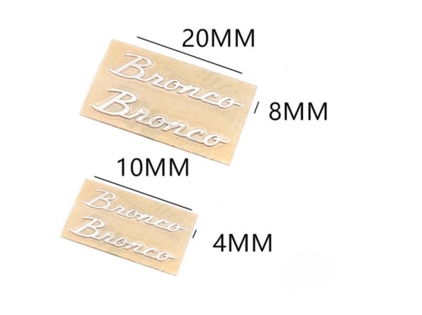 画像1: メタルサイドステッカーロゴ ブロンコ 2サイズ (1)