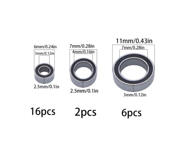 画像2: INJORA　スチールシールドベアリングキット　FMS　SCX (2)