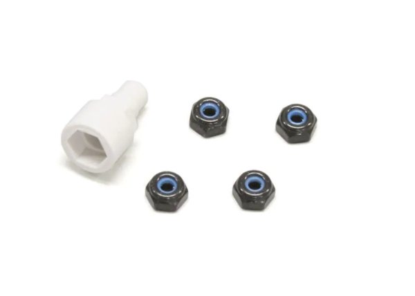 画像1: 京商 カラーナイロンナット ブラック (1)