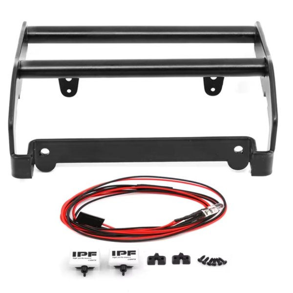 画像3: 1/10RC TRX4 衝突防止フロントバンパー LEDライト付 (3)