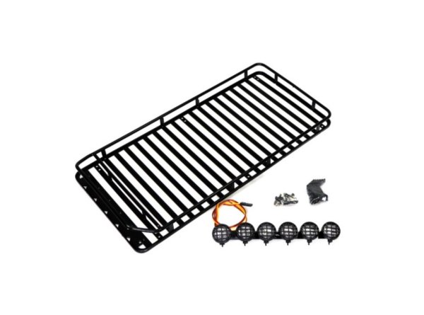 画像1: ルーフライト・ラウンドタイプ・ロング白LED　ブラックネット付き:電源(5V)用 (1)