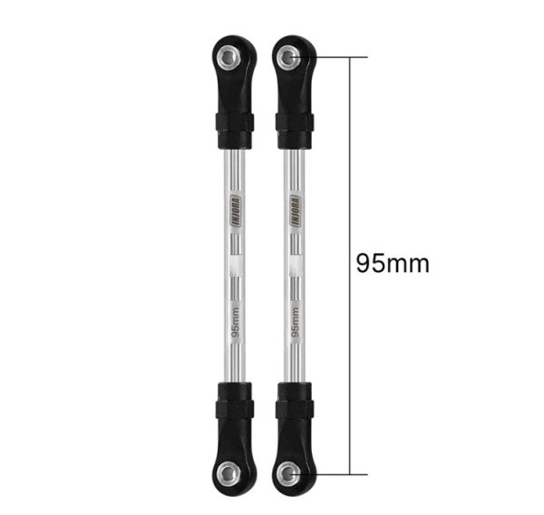 画像2: INJORAステンレススチールリンク95mm ロッドエンド 1/10 RCクローラー用 LT02-95 (2)