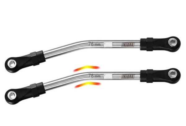 画像3: INJORA ステンレススチール製高クリアランスリンク76mm ロッドエンド付 1/10 RCクローラー用 LT01-76 (3)