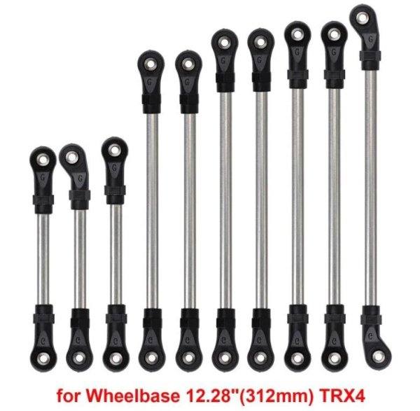 画像2: INJORA ステンレススチールリンクス プラスチックロッドエンド トラックサス TRX-4 TRX-6 YQLT-05-312 (2)