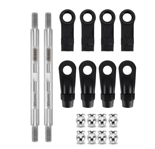 画像1: INJORAステンレススチールリンク95mm ロッドエンド 1/10 RCクローラー用 LT02-95 (1)