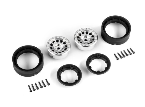 画像1: SATEN Chrome 1.0in メソッドビードロックホイール（2） (1)