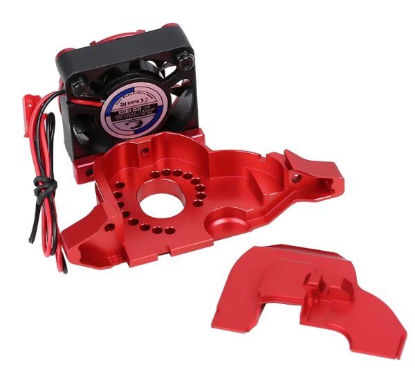 画像2: INJORA アルミ モーターマウント ヒートシンク 冷却ファン付 #8290用 1/10RC TRX-4 (2)