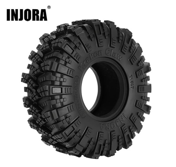 画像1: INJORA  1.55インチ 96.5*34.5mm クラーケンクロー M/T タイヤ(T1507)(2)  YQT-1507 (1)
