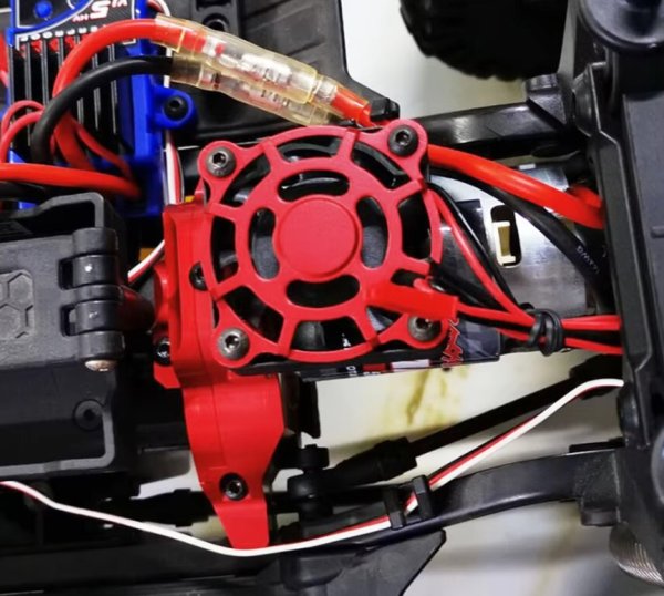 画像4: INJORA アルミ モーターマウント ヒートシンク 冷却ファン付 #8290用 1/10RC TRX-4 (4)